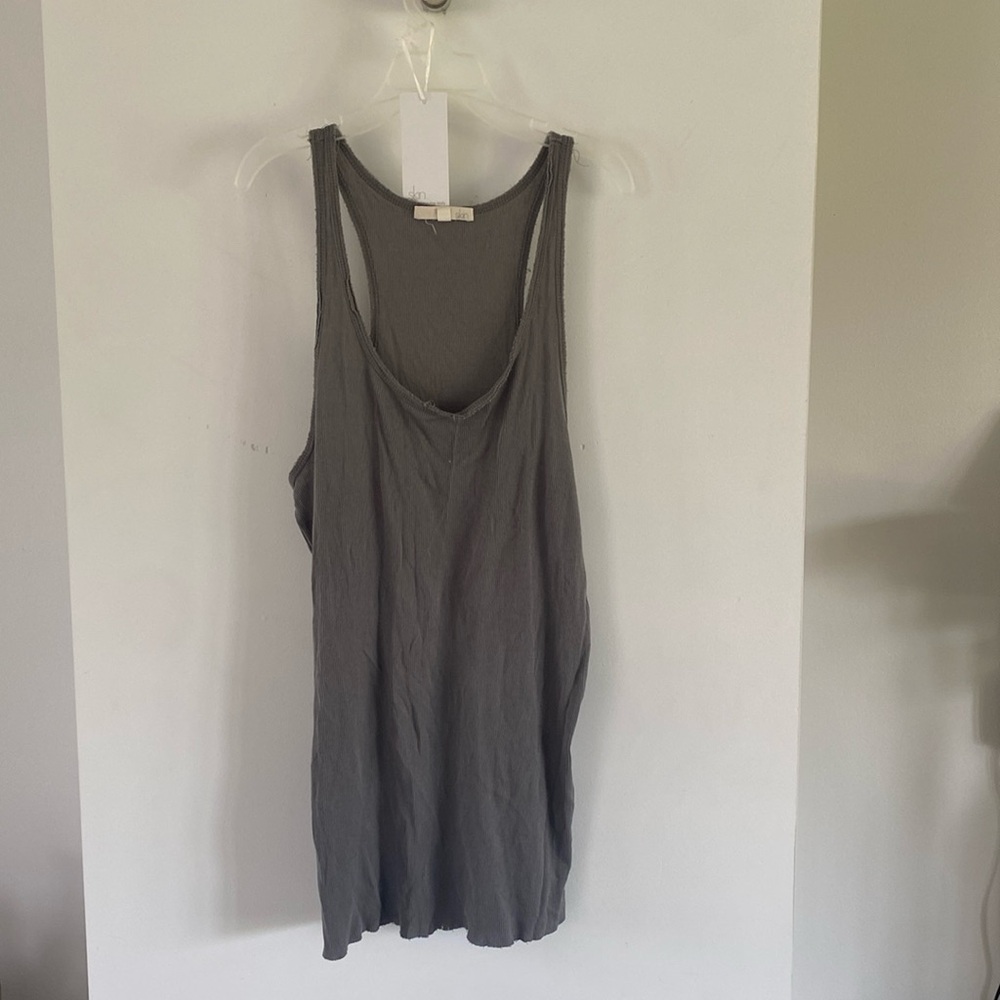 SKIN racer back rib rank S grey